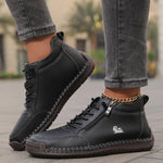 Women's Sneakers Ankle-Height Side-Zip Lace-Up Closure