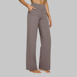 Women’s Stretch Pants High-Waisted Straight-Leg Breathable Stretch Fabric