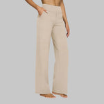 Women’s Stretch Pants High-Waisted Straight-Leg Breathable Stretch Fabric