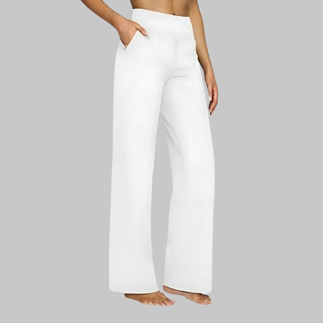 Women’s Stretch Pants High-Waisted Straight-Leg Breathable Stretch Fabric