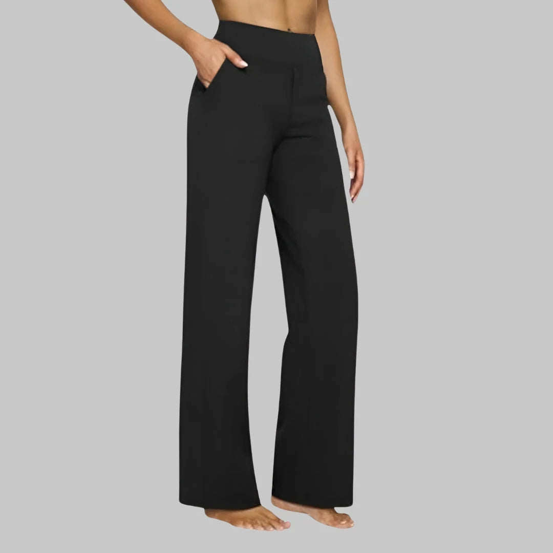 Women’s Stretch Pants High-Waisted Straight-Leg Breathable Stretch Fabric