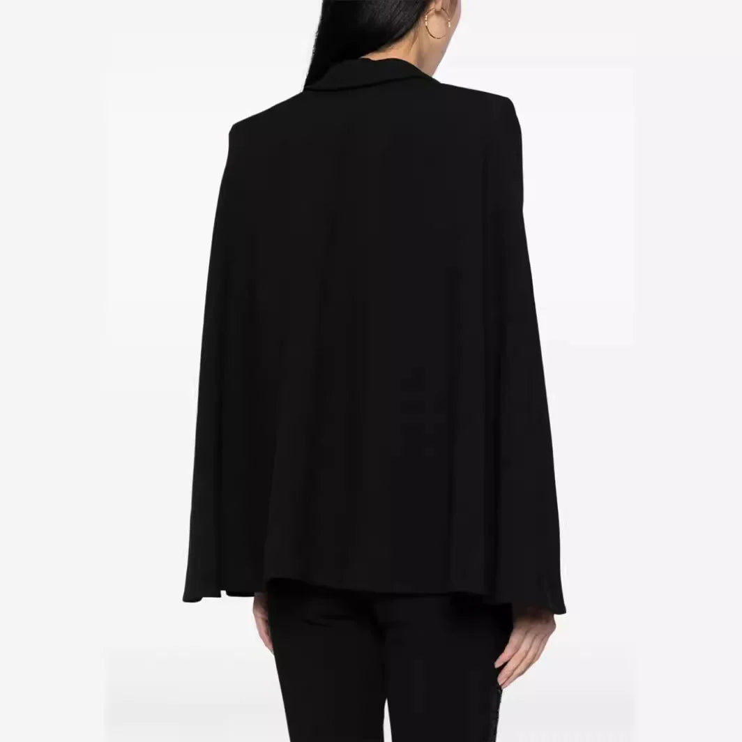 Women's Suit Set Cape Sleeve Blazer Flared Trousers