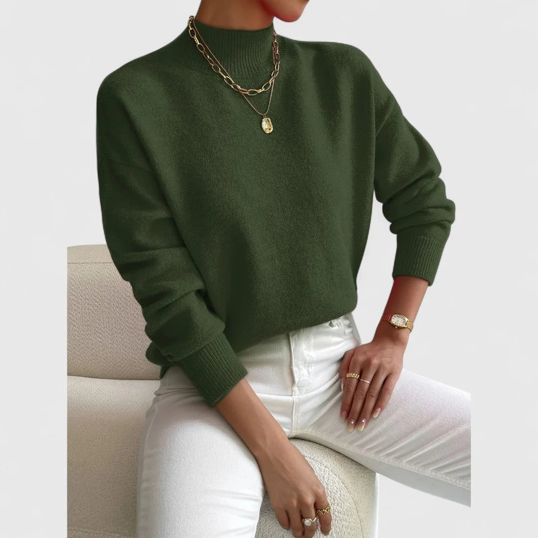 Women's Sweater Cotton Polo Collar Long Sleeve