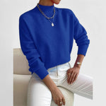 Women's Sweater Cotton Polo Collar Long Sleeve