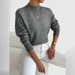 Women's Sweater Cotton Polo Collar Long Sleeve