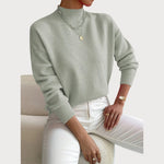 Women's Sweater Cotton Polo Collar Long Sleeve