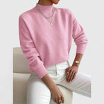 Women's Sweater Cotton Polo Collar Long Sleeve