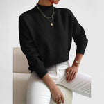 Women's Sweater Cotton Polo Collar Long Sleeve