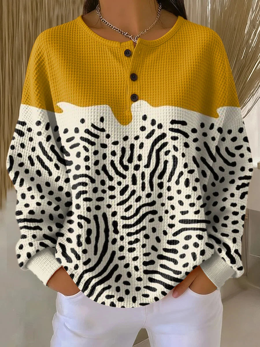 Women's Sweater Thick Waffle Knit Brushed Interior Warmth