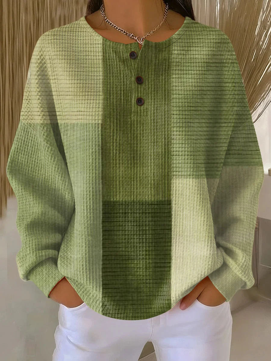 Women's Sweater Thick Waffle Knit Brushed Interior Warmth