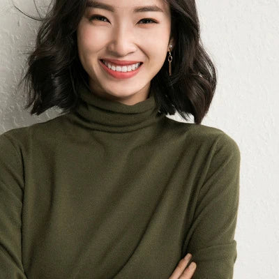 Women's Turtleneck Sweater Slim Fit Soft Breathable Comfort