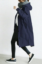 Women's Windbreaker Jacket Oversized Lightweight Water-Repellent Hooded