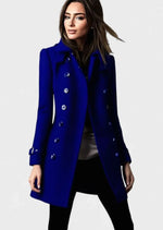 Women's Winter Coat Double-Breasted Tailored Midi
