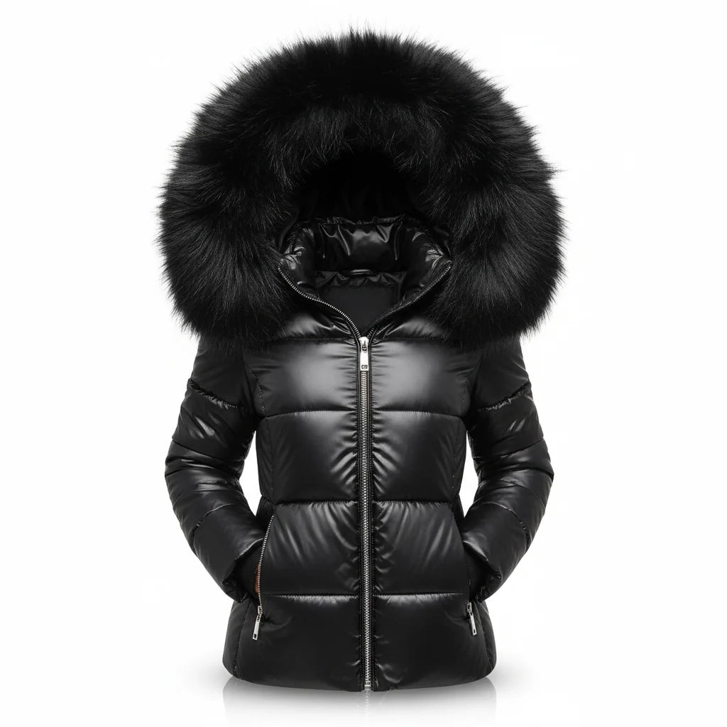 Women's Winter Parka Thick Padded Hooded Wind & Water-Resistant