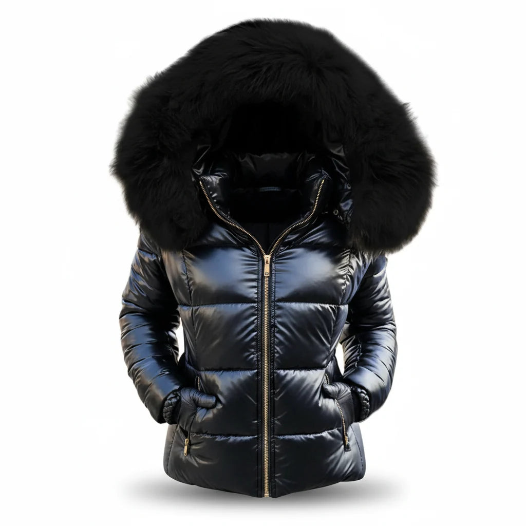 Women's Winter Parka Thick Padded Hooded Wind & Water-Resistant