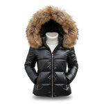 Women's Winter Parka Thick Padded Hooded Wind & Water-Resistant