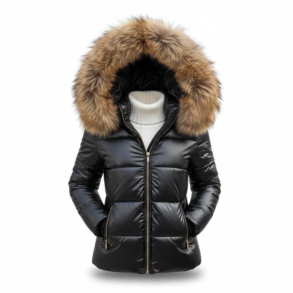 Women's Winter Parka Thick Padded Hooded Wind & Water-Resistant