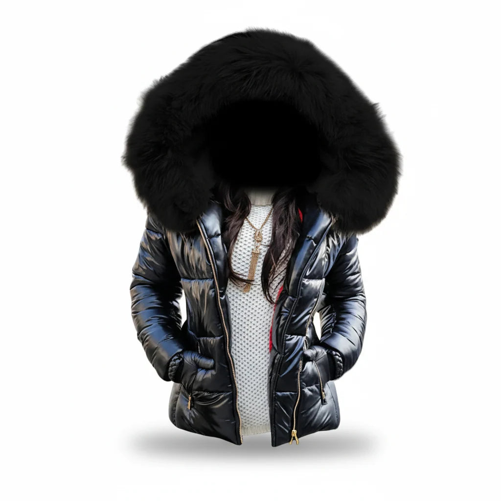 Women's Winter Parka Thick Padded Hooded Wind & Water-Resistant
