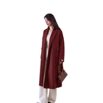 Women's Wool Blend Coat Oversized Fit Ankle-Length Coverage