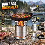 Wood Burning Stove Stainless Steel Double-Wall Combustion Nesting Design