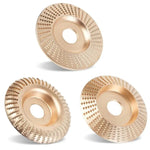 Wood Carving Disc Set Carbon Steel 3 Profiles 4-Inch