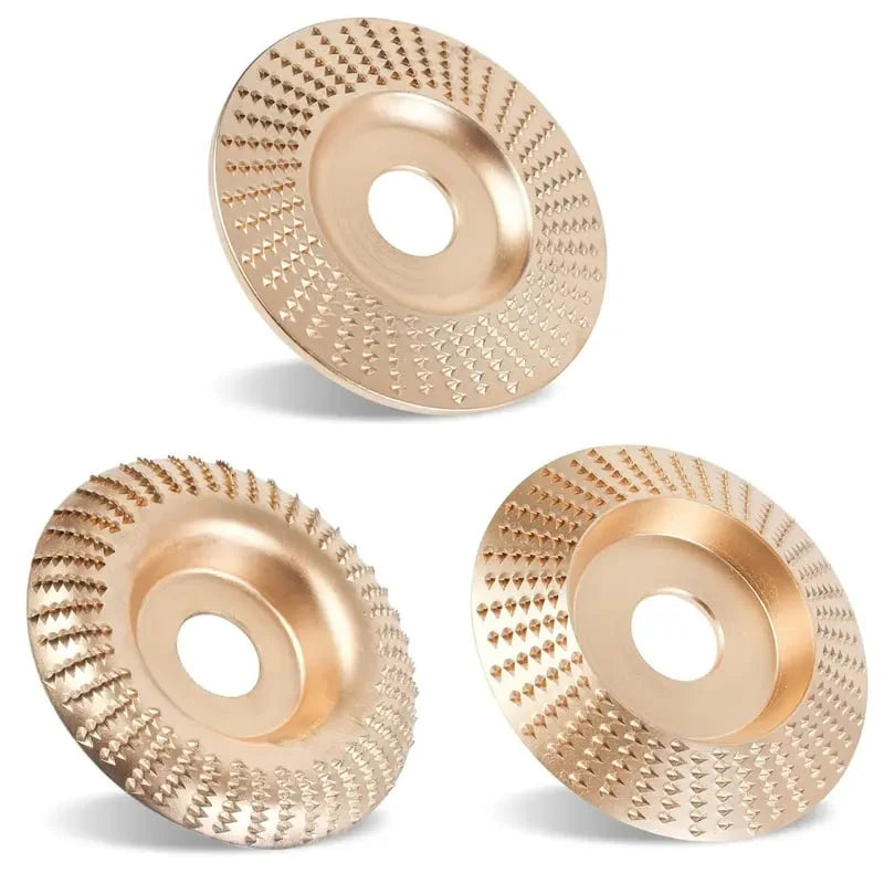 Wood Carving Disc Set Carbon Steel 3 Profiles 4-Inch