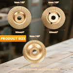 Wood Carving Disc Set Carbon Steel 3 Profiles 4-Inch