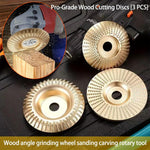 Wood Carving Disc Set Carbon Steel 3 Profiles 4-Inch
