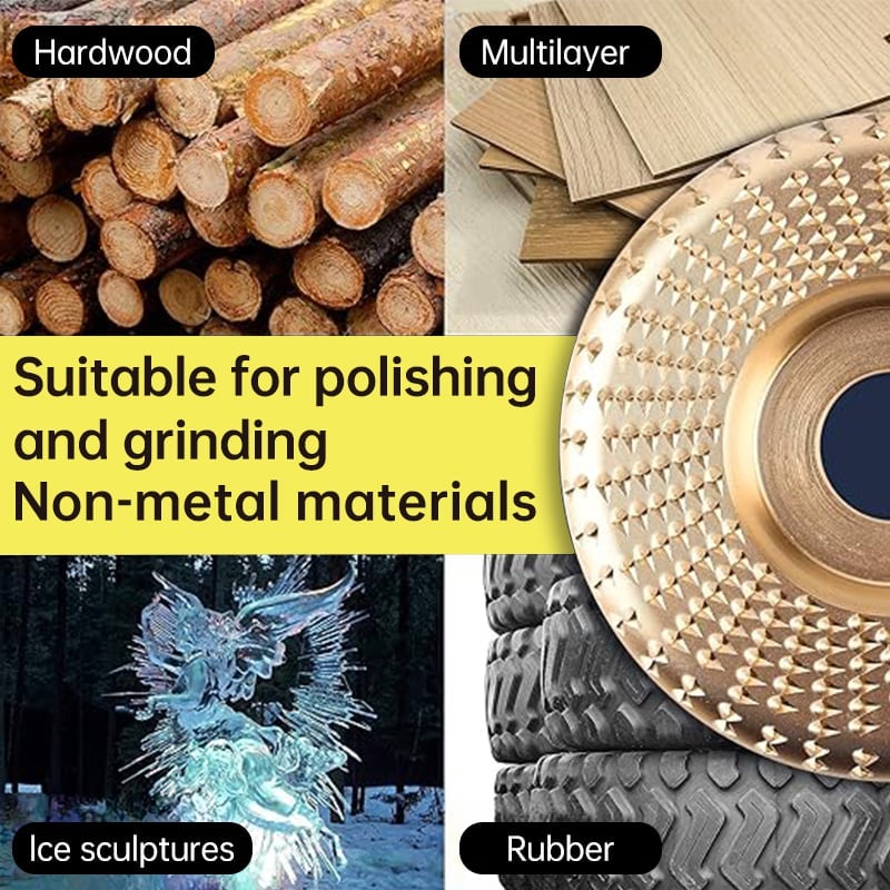 Wood Carving Disc Set Carbon Steel 3 Profiles 4-Inch
