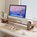 Wood Monitor Riser Under-Shelf Storage Cable Management