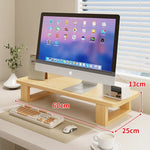Wood Monitor Riser Under-Shelf Storage Cable Management