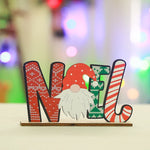 Wood Sign Noel Tabletop Santa & Gift Motifs