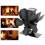 Wood Stove Fan Heat-Powered Quiet Operation