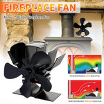 Wood Stove Fan Heat-Powered Quiet Operation