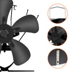 Wood Stove Fan Heat-Powered Quiet Operation