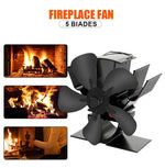 Wood Stove Fan Heat-Powered Quiet Operation