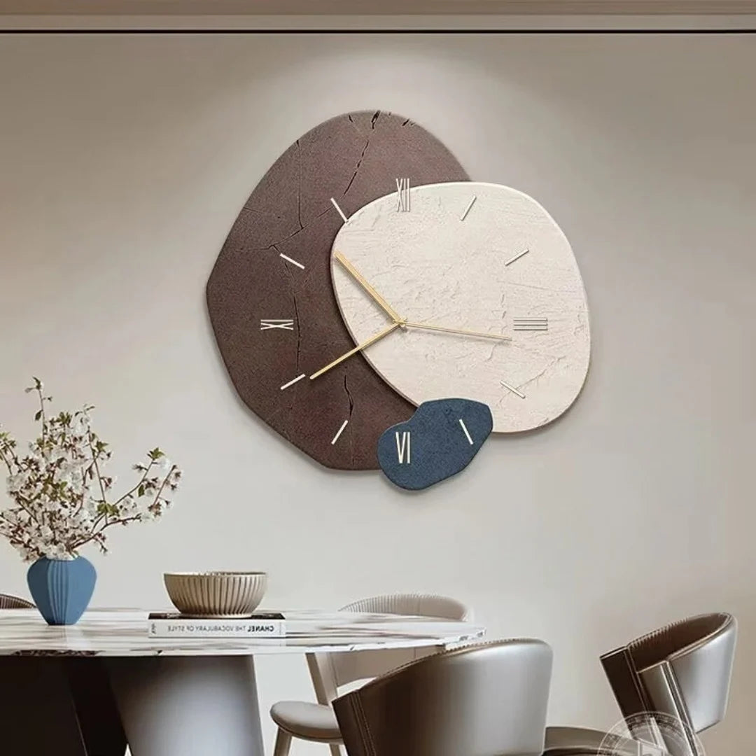 Wood Wall Clock Silent Quartz Movement LED Backlight