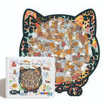 Wooden Jigsaw Puzzle Cat-Shaped 1008 Pieces Display Frame