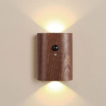 Wooden Lamp Motion Sensor Rechargeable Cordless LED Light
