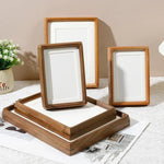 Wooden Photo Frame Handcrafted Rounded Corners Natural Wood Grain