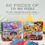 Wooden Puzzle 60 Pieces Animal & Vehicle Designs