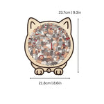 Wooden Puzzle Cat-Shaped 135 Pieces Morandi Colors