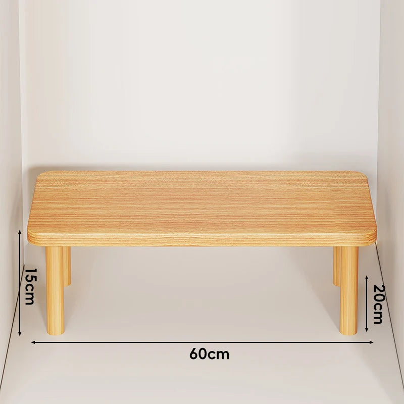 Wooden Riser Table Solid Wood Adjustable Height Removable Legs