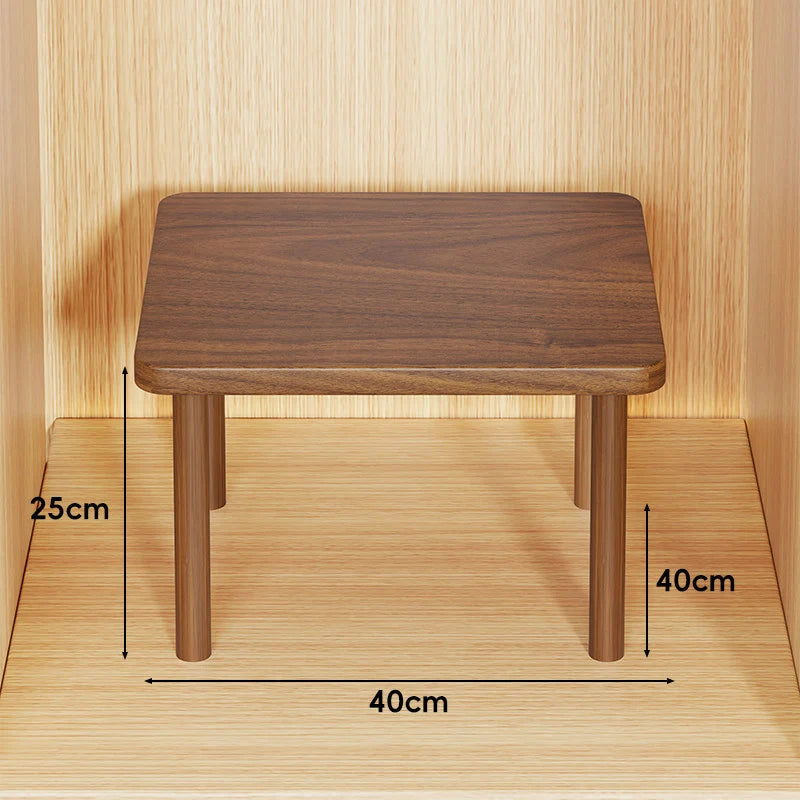 Wooden Riser Table Solid Wood Adjustable Height Removable Legs