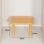 Wooden Riser Table Solid Wood Adjustable Height Removable Legs