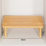 Wooden Riser Table Solid Wood Adjustable Height Removable Legs