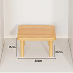 Wooden Riser Table Solid Wood Adjustable Height Removable Legs