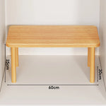 Wooden Riser Table Solid Wood Adjustable Height Removable Legs