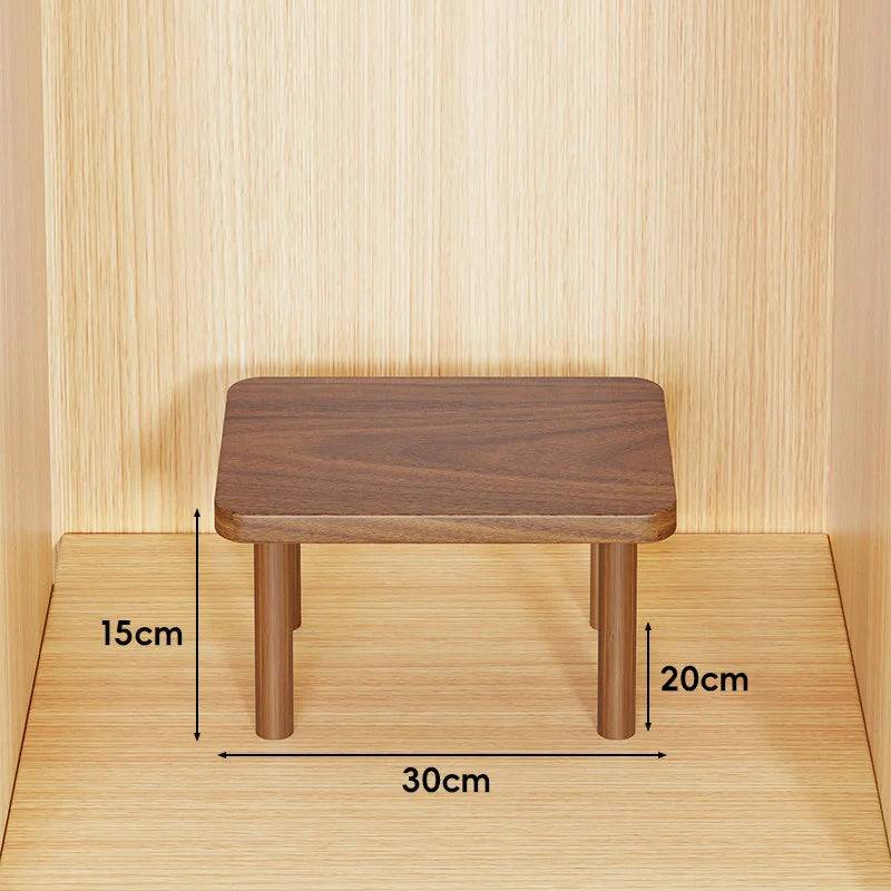 Wooden Riser Table Solid Wood Adjustable Height Removable Legs