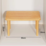 Wooden Riser Table Solid Wood Adjustable Height Removable Legs